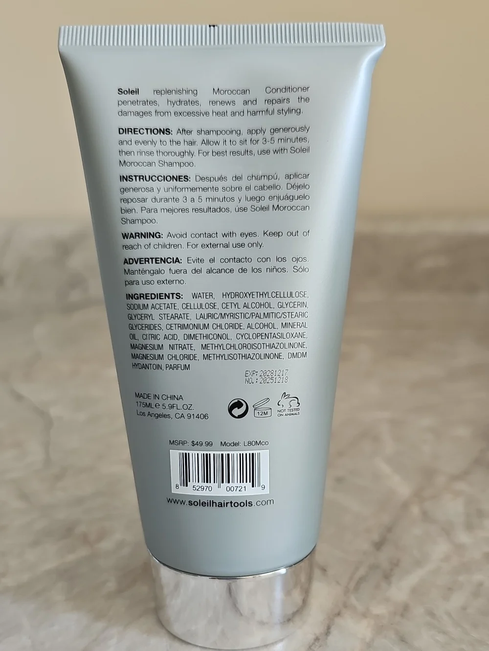 Luxury SOLEIL Hydroline Moroccan Conditioner Paraben-Free